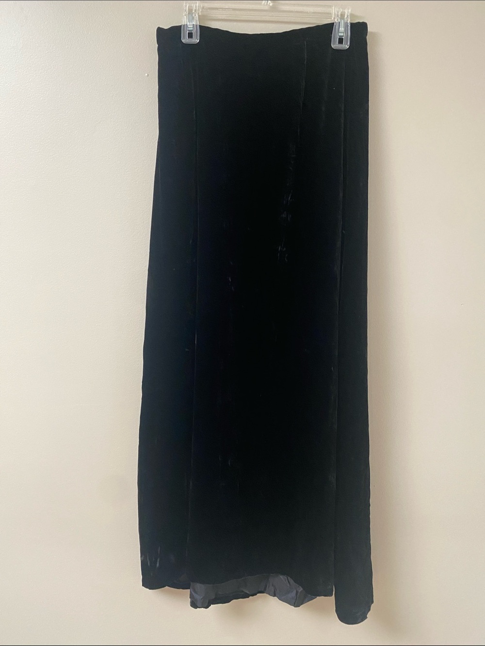 Black Velvet Maxi Skirt